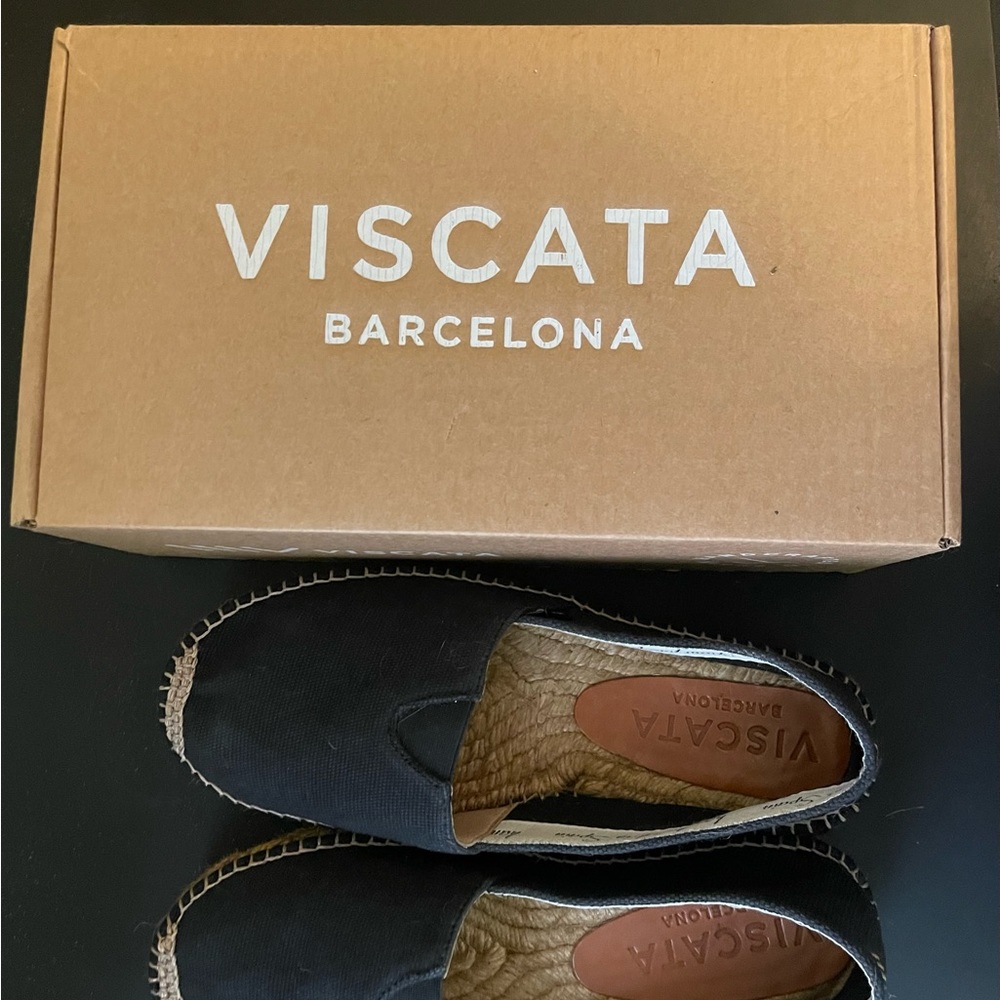 Viscata Barcelona Platform Canvas Espadrilles, Bl… - image 3